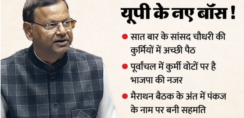 भाजपा प्रदेश अध्यक्ष के लिए पंकज चौधरी का दावा मजबूत क्यों?...यहां समझिए; सात बार के सांसद का राजनीतिक सफर 